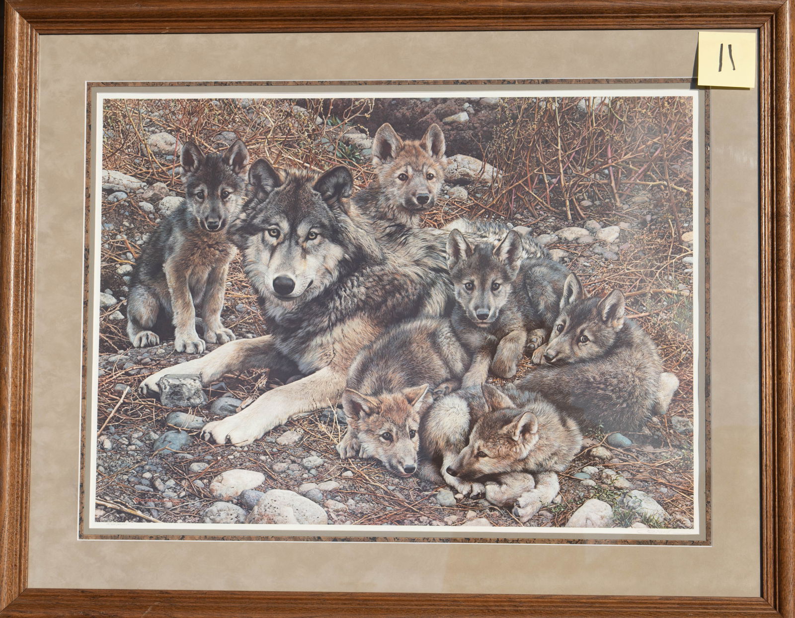 Carl Brenders - Wolf Family: Offset lithograph print