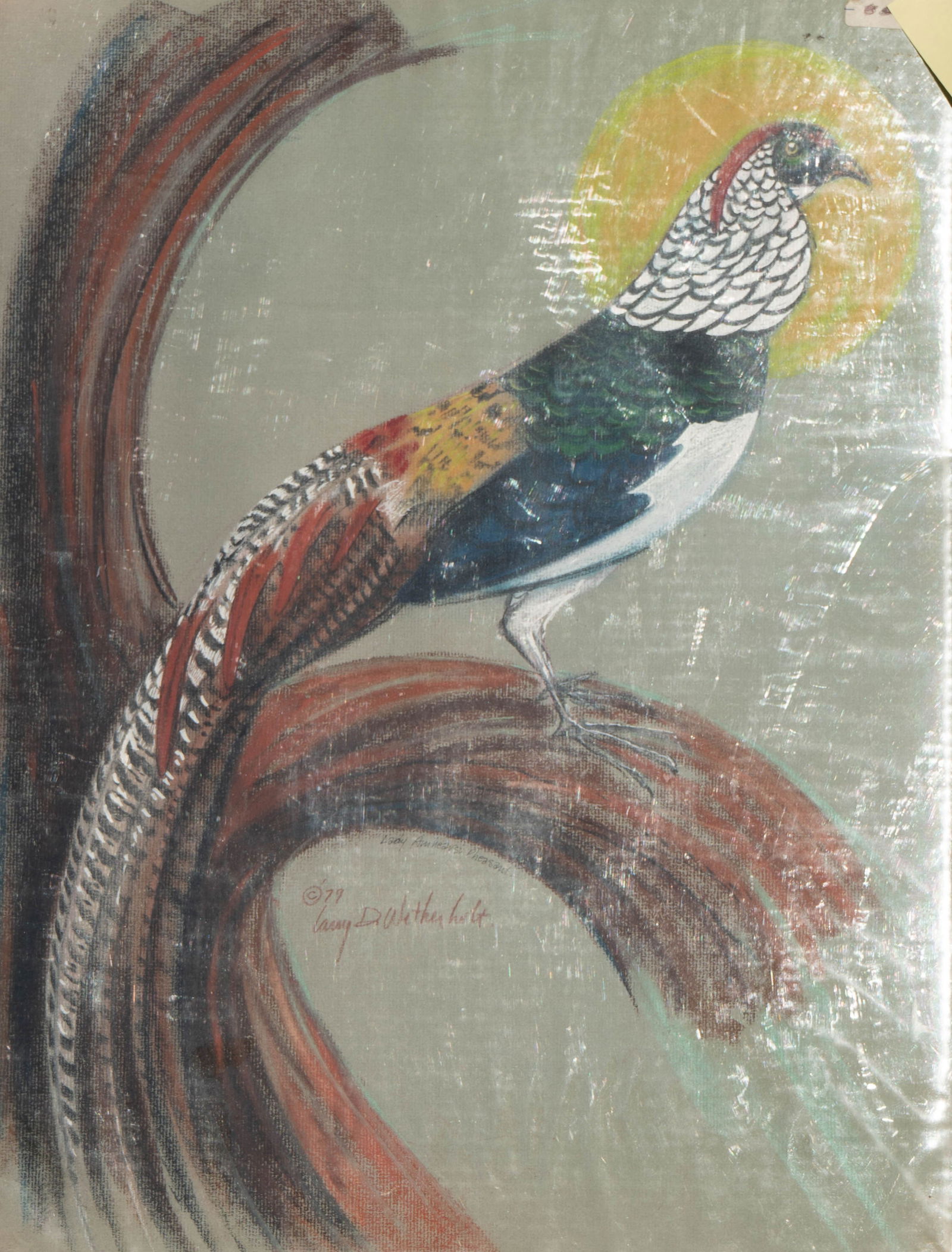 Larry Wetherholt - Lady Amhearst Pheasant: original pastel painting
