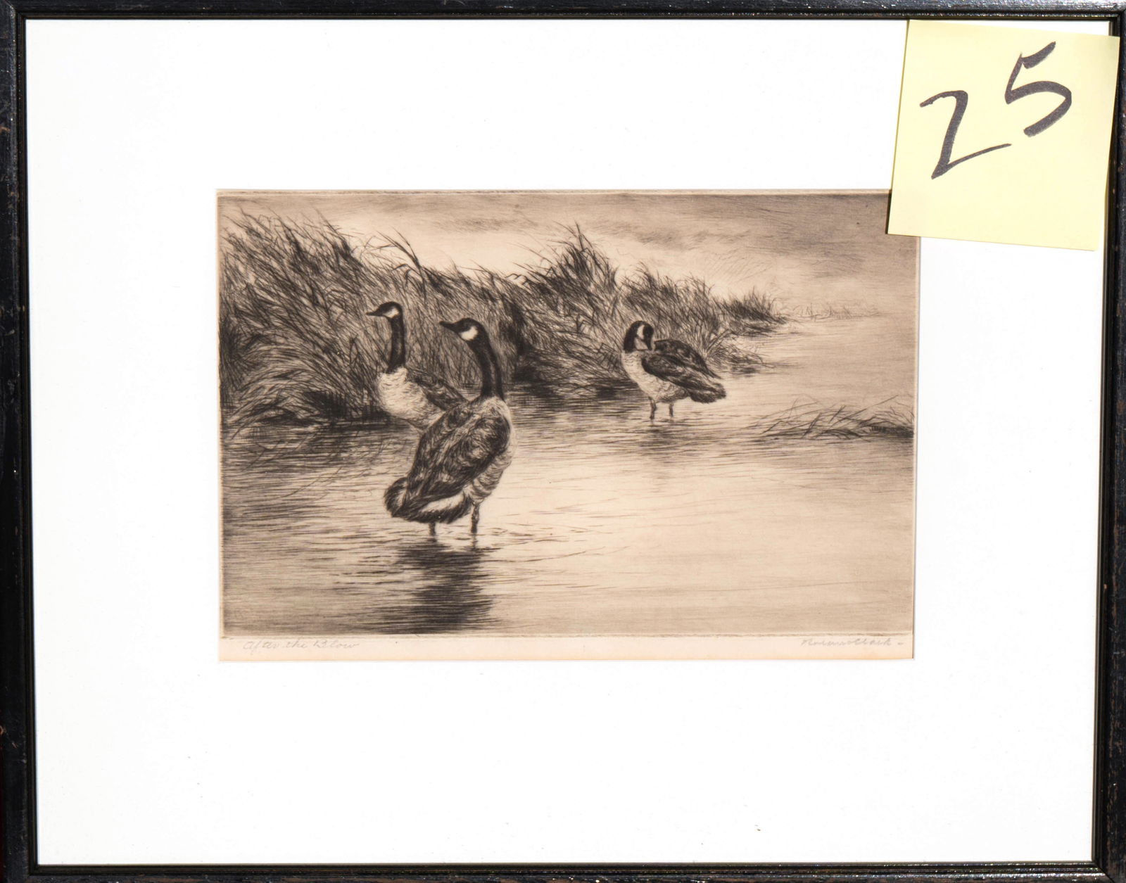 Roland Clark - After the Blow: original etching