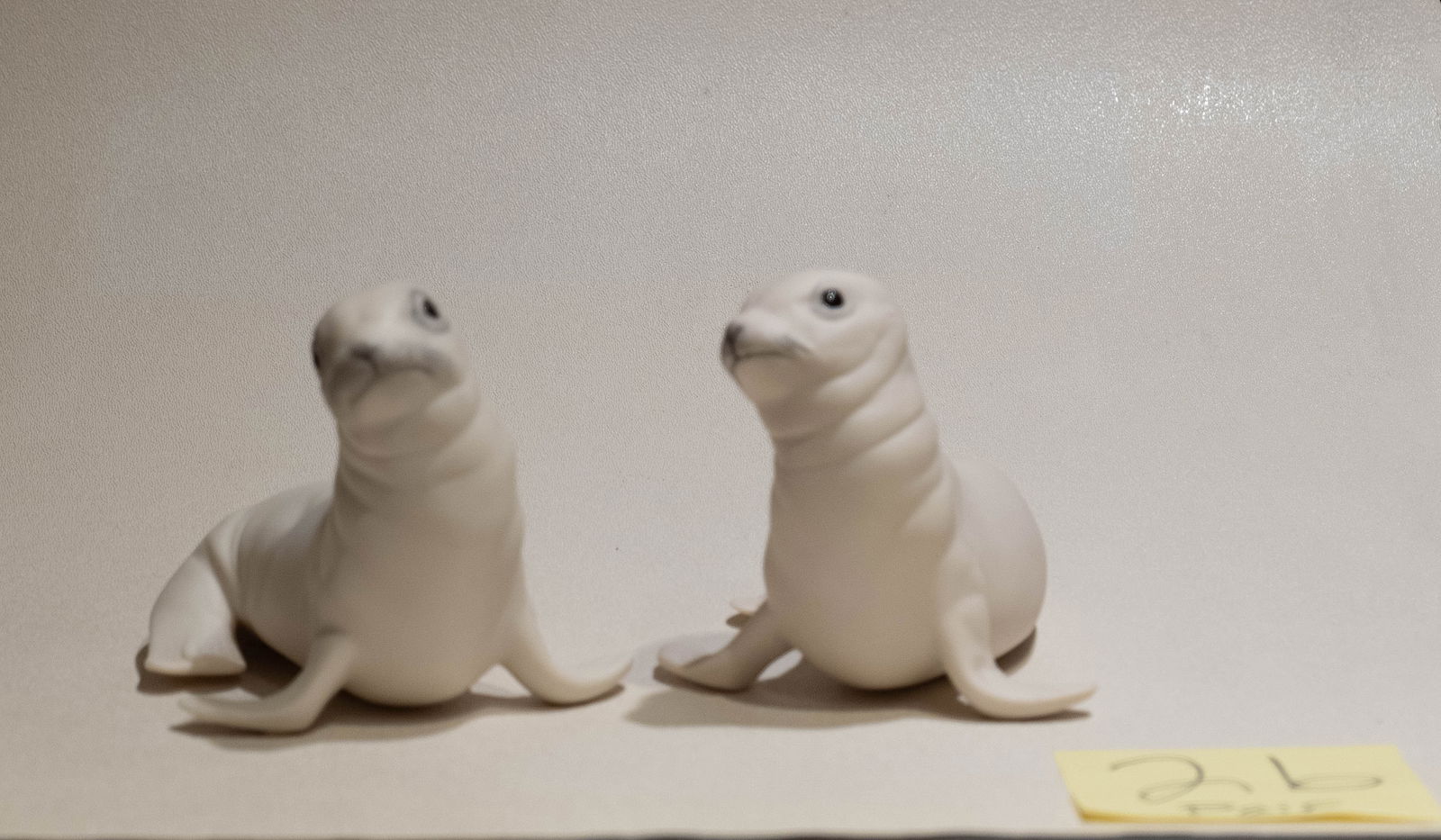 Pair of Cybis Seals: porcelain baby seals