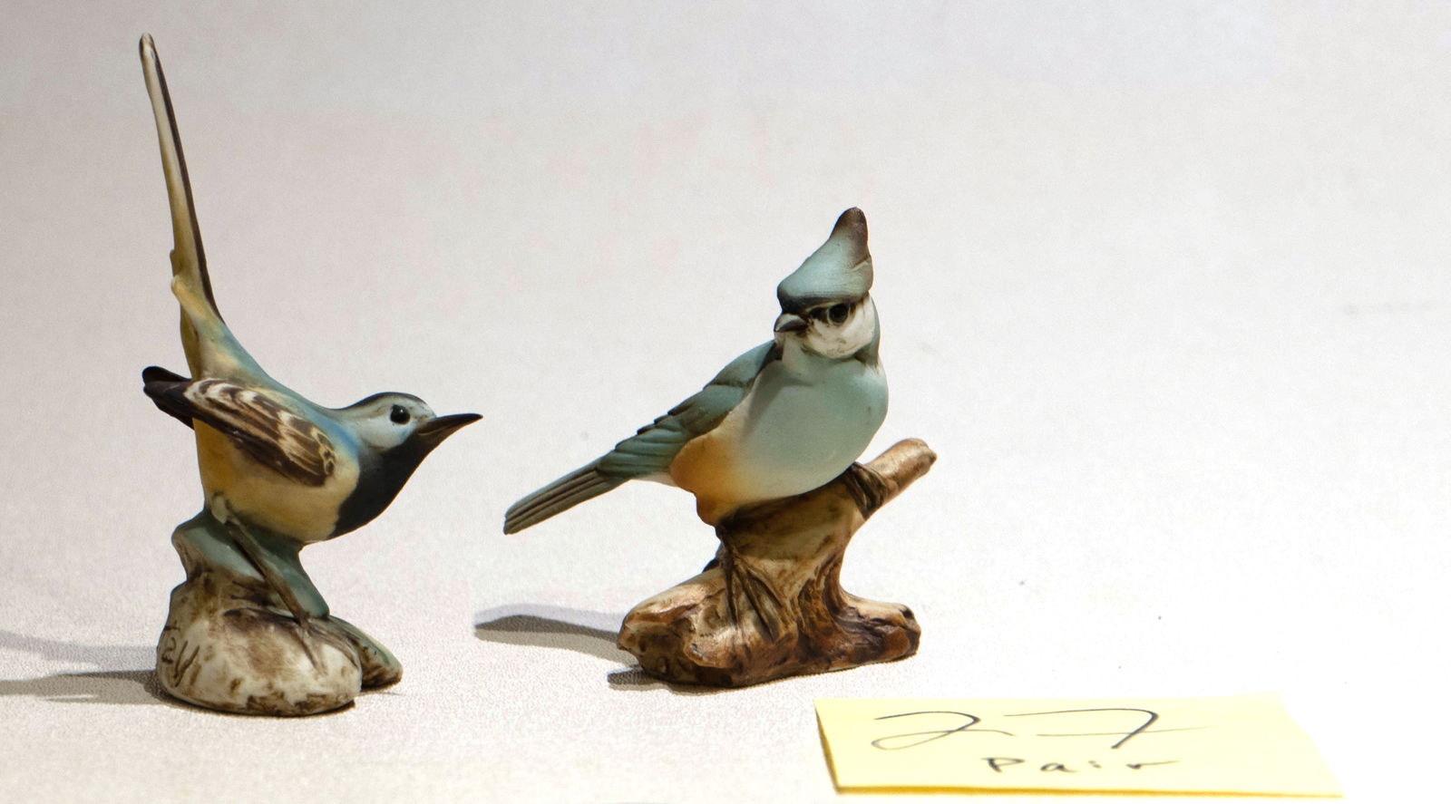 Pair of Tay - Titmouse & Wren: Pair of Tay Italian porcelain birds