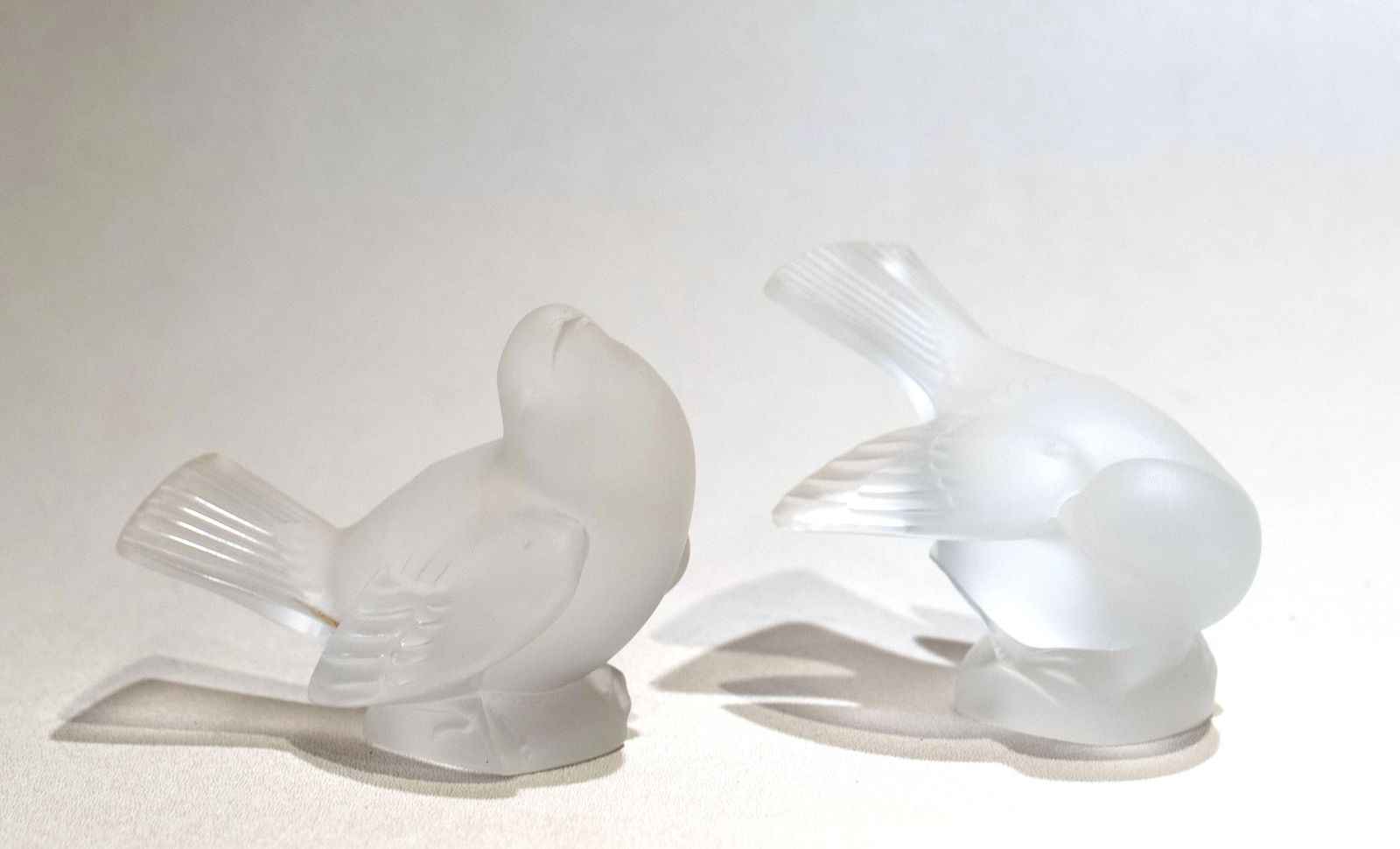 Pair Lalique Sparrows (1 of 1)