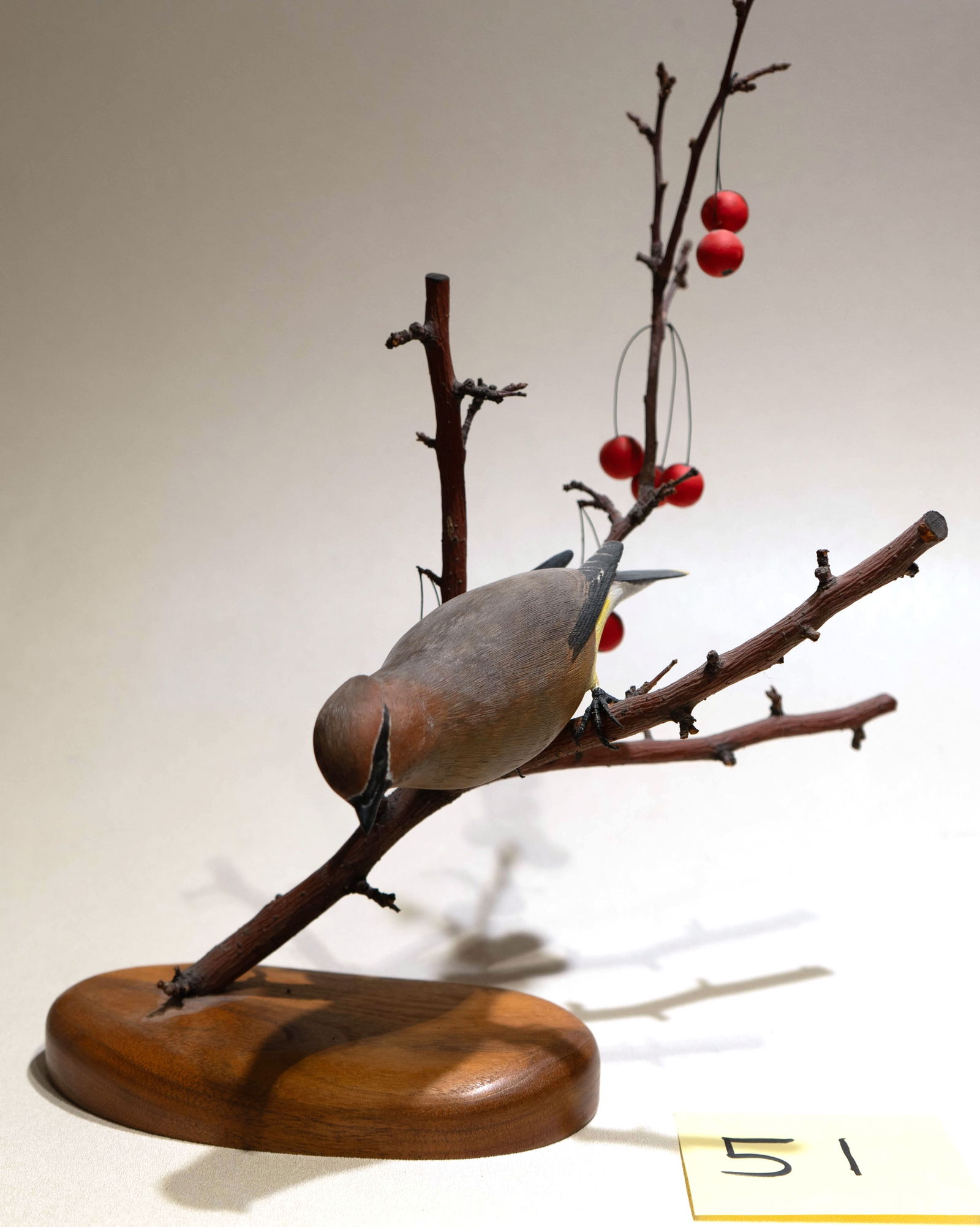 Jack Gittinger - Hand Carved Waxwing: Jack Gittinger - Hand Carved Waxwing, April 22, 1984 with dedication to Dick LeMaster.