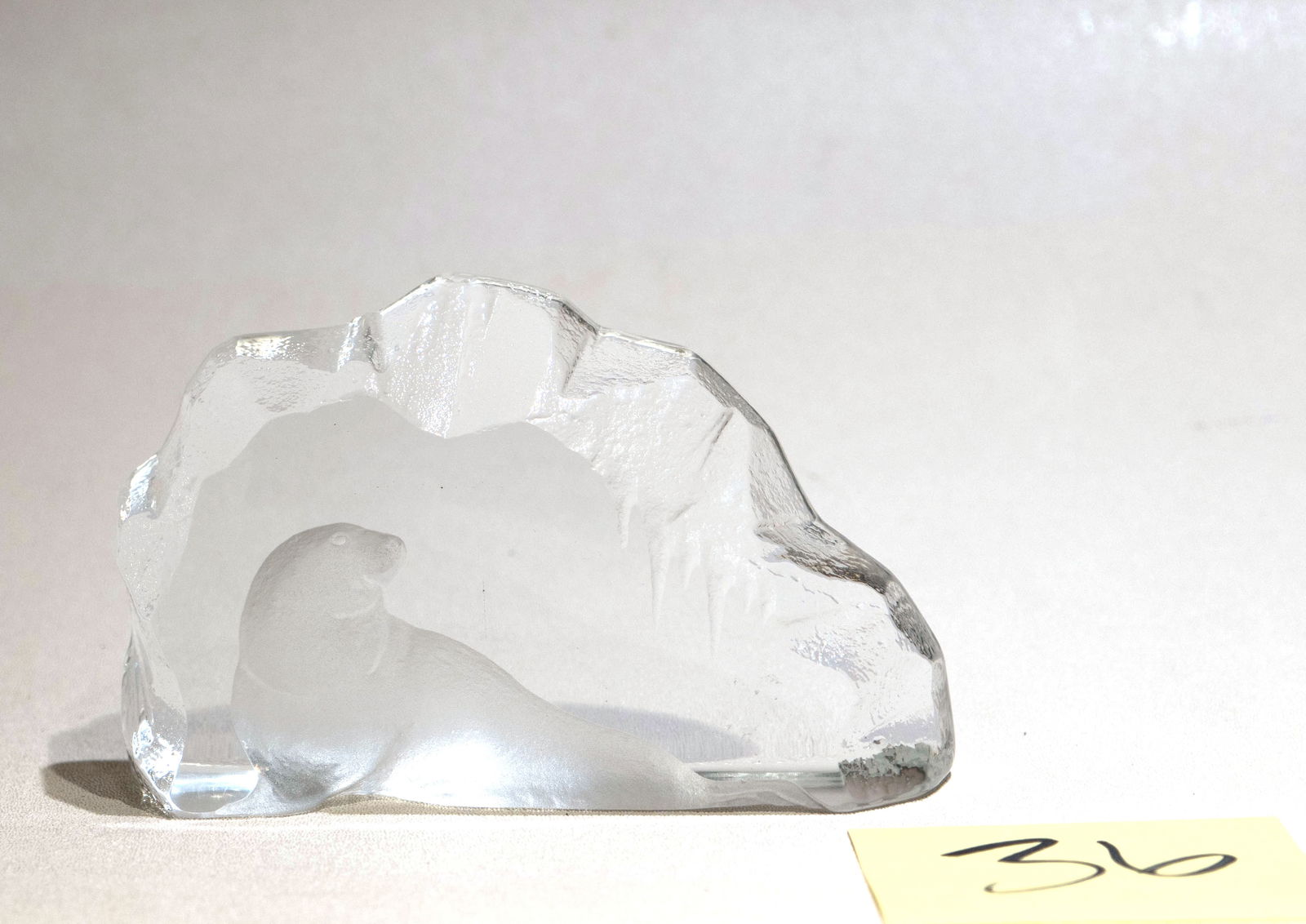 Glass sculpture of a seal: Glass sculpture of a seal