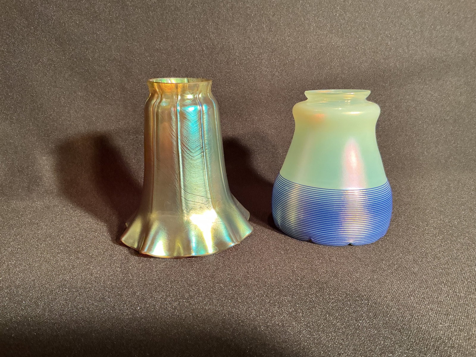 Pair of Art Glass lamp shades (1 of 1)
