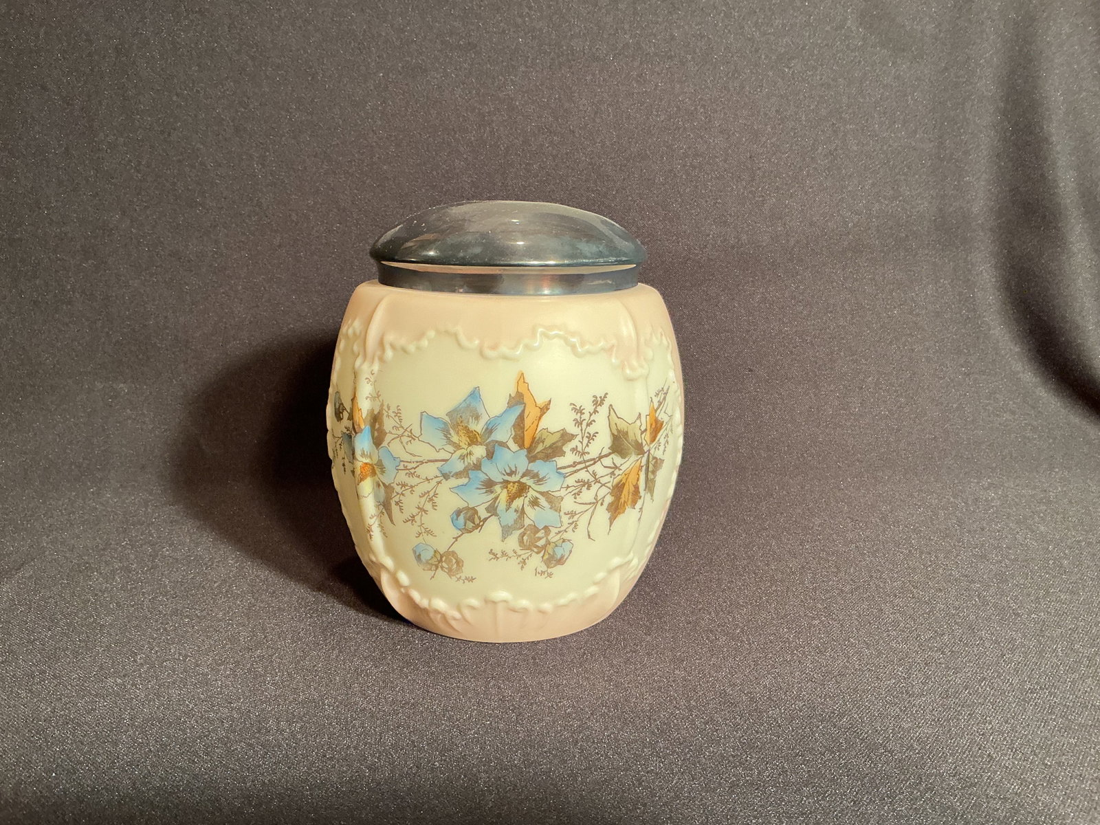 Wavecrest Biscuit Jar with Silver Lid (1 of 2)