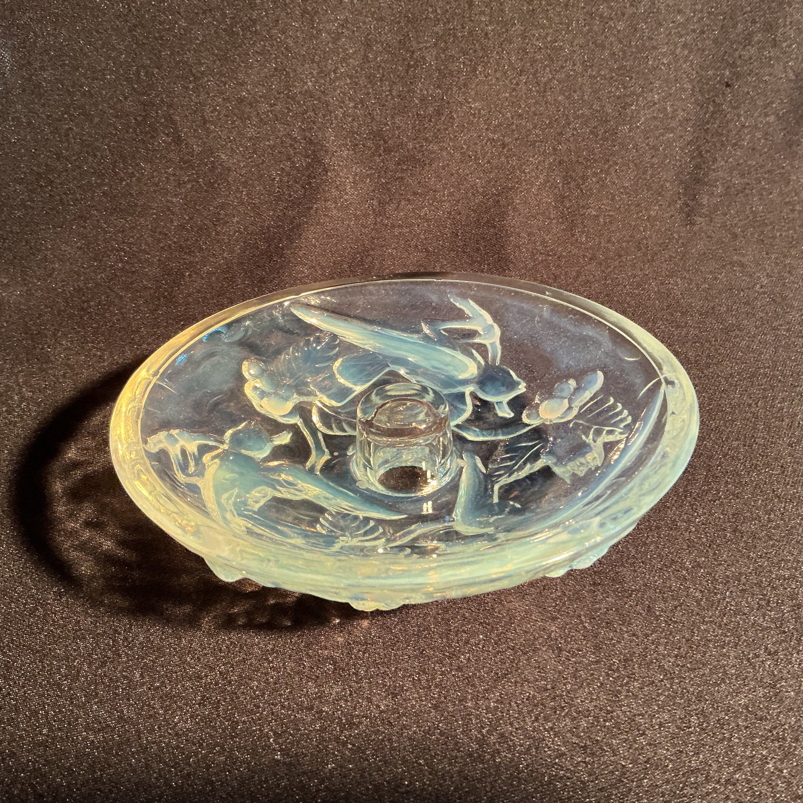 Glass Swallow candle holder - style of Phoenix Glass (1 of 2)