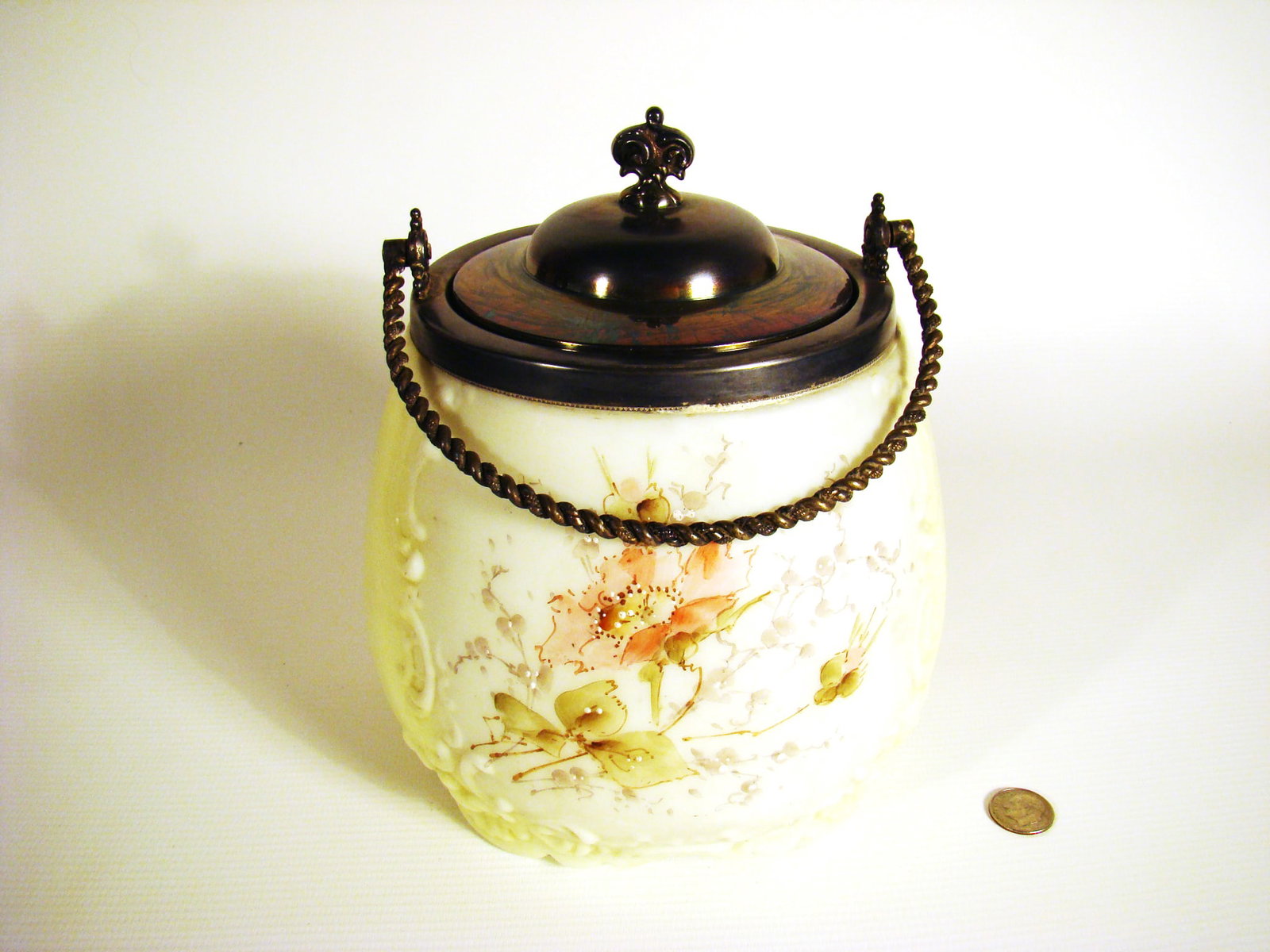 Wavecrest Biscuit Jar with Plated Silver Mounts - 2