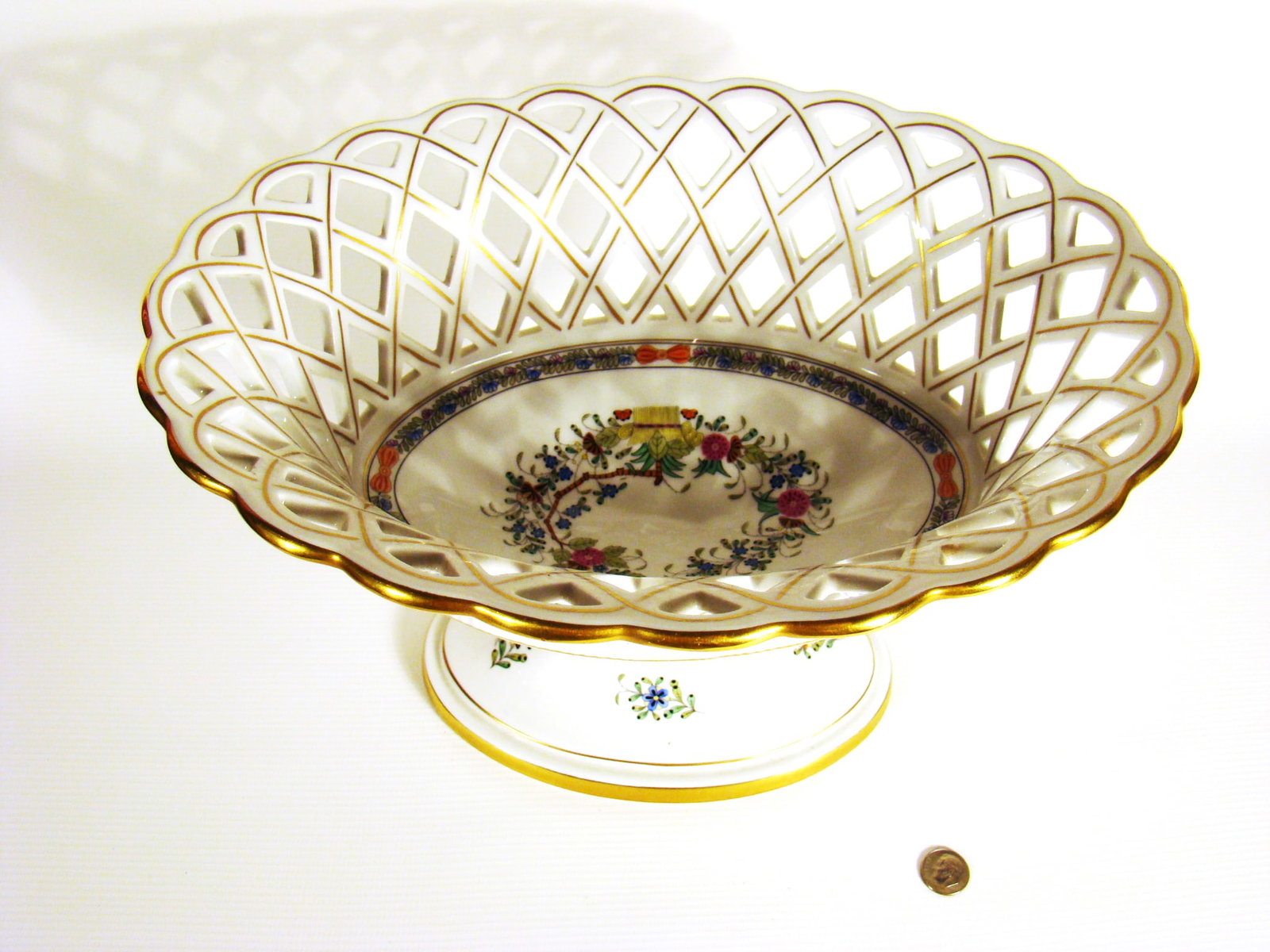 Herend Reticulated Compote - 2