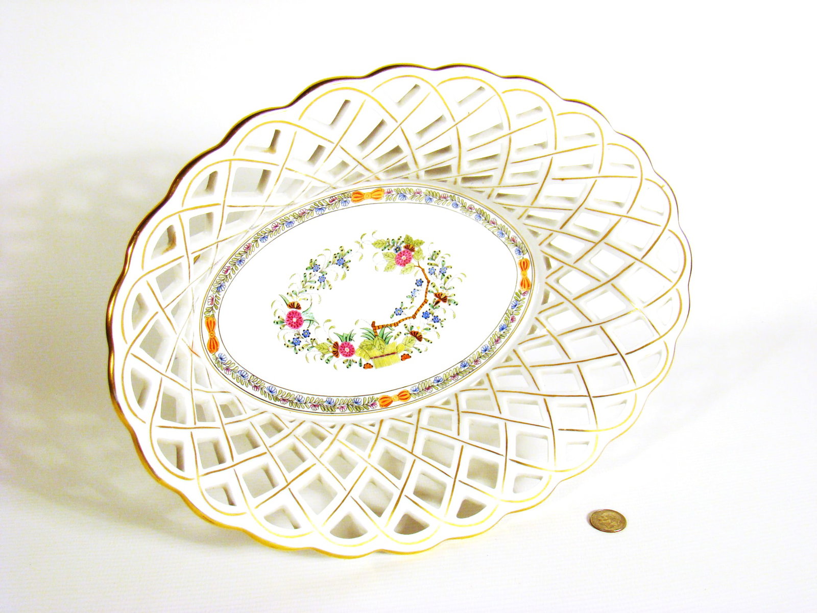 Herend Reticulated Compote - 3