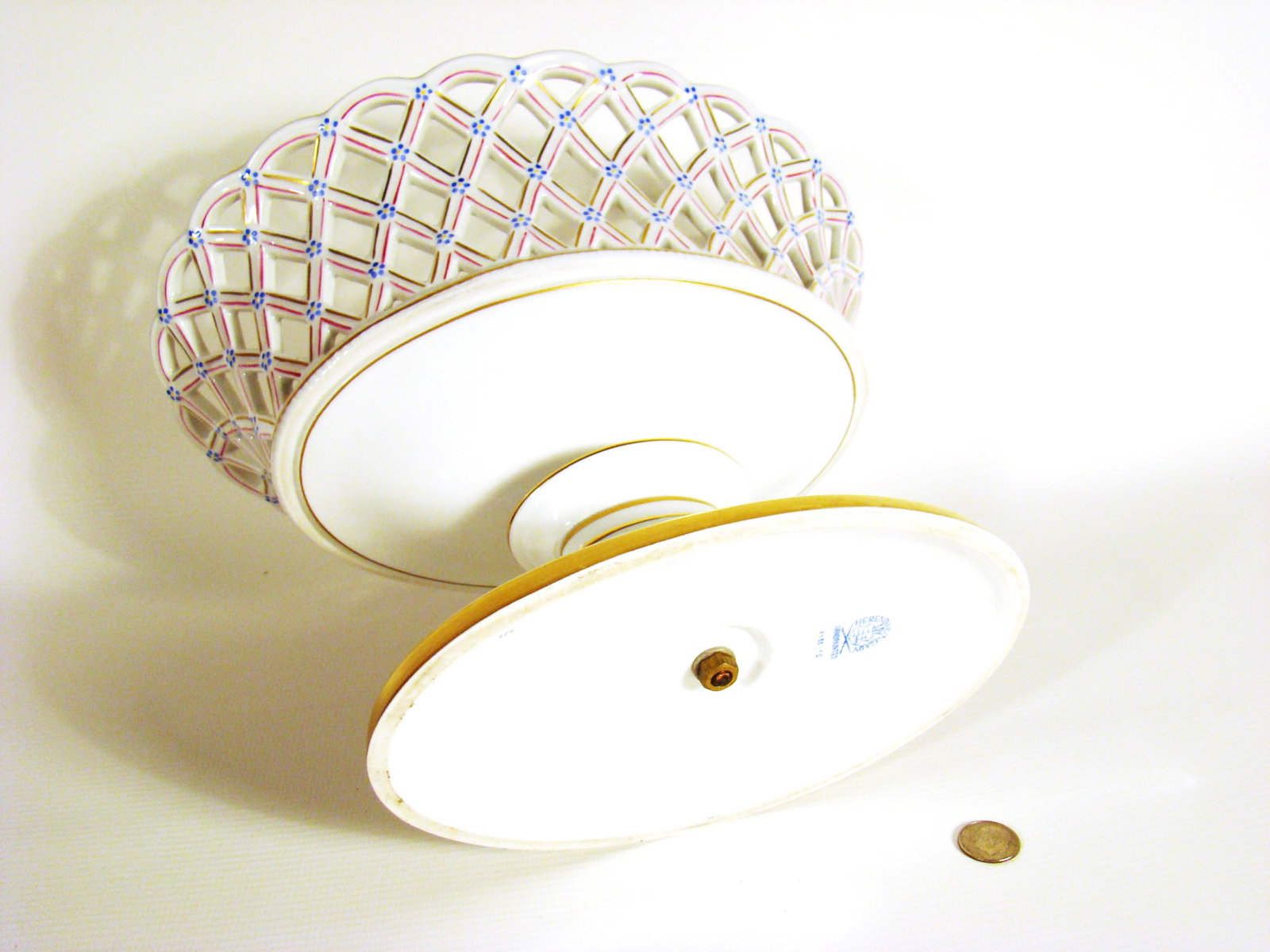 Herend Reticulated Compote - 4