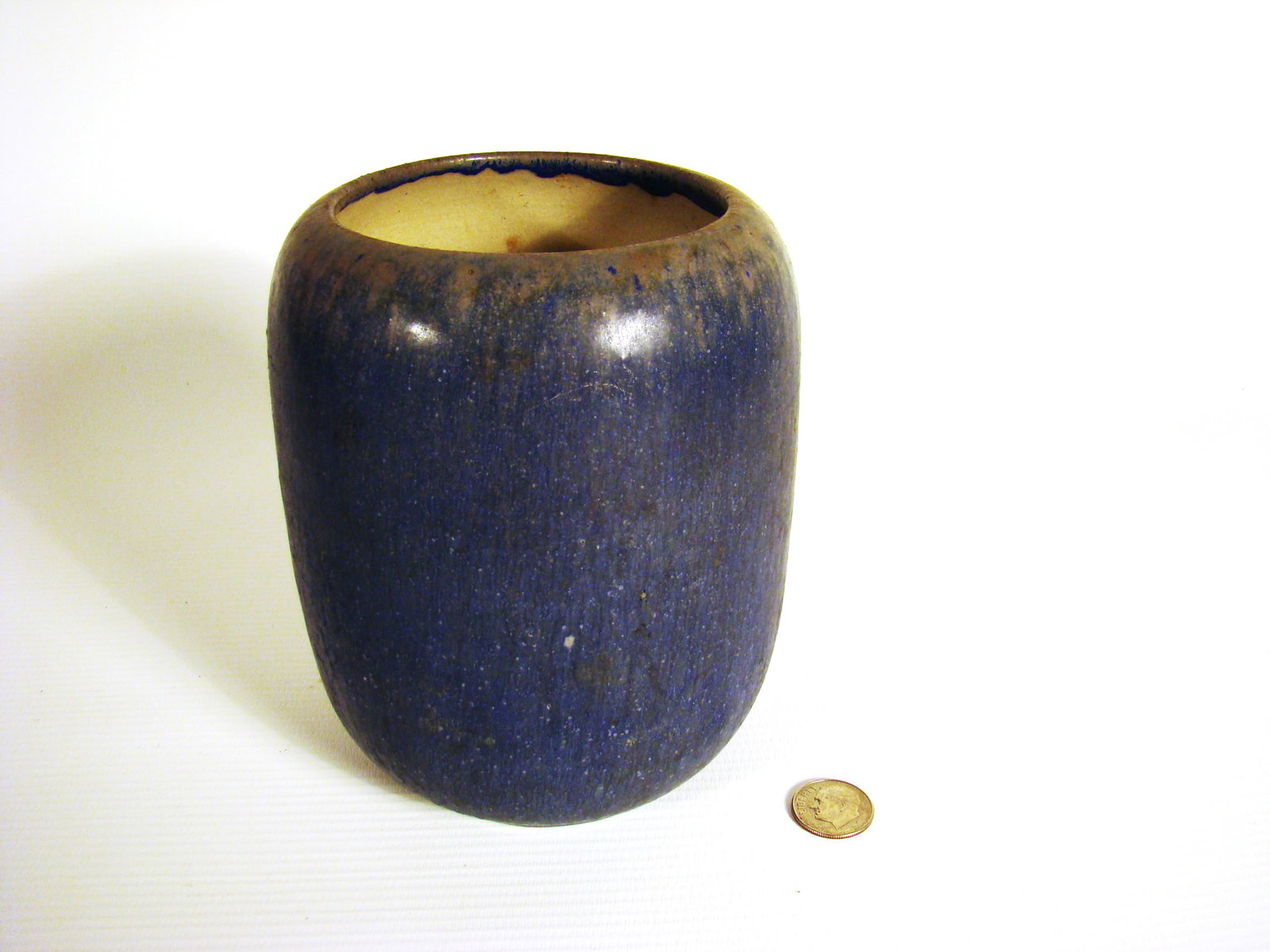 Fulper Vase: Fulper Vase in cylinder form with nice blue glaze. marked Fulper