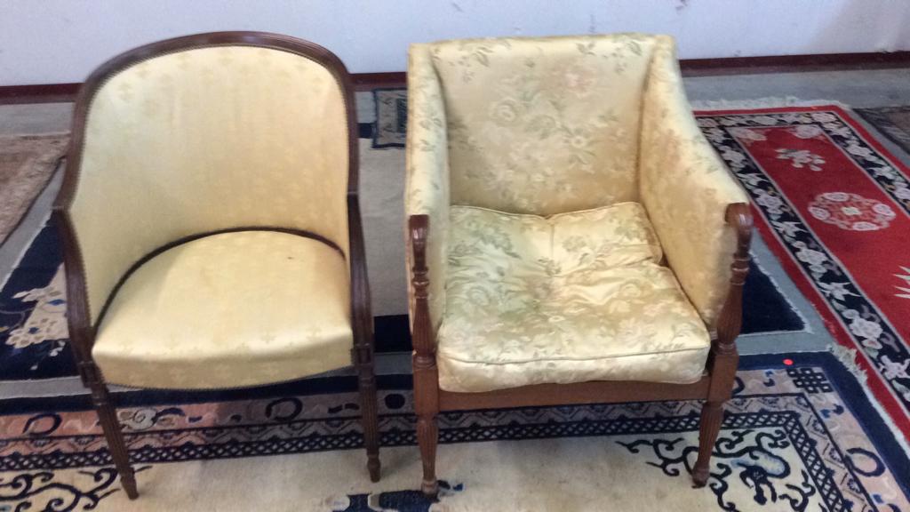 2 Upholstered Sheraton Armchairs (1 of 3)
