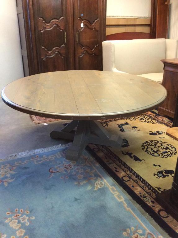 6ft Reclaimed Pine  Table Copper banded top (1 of 3)