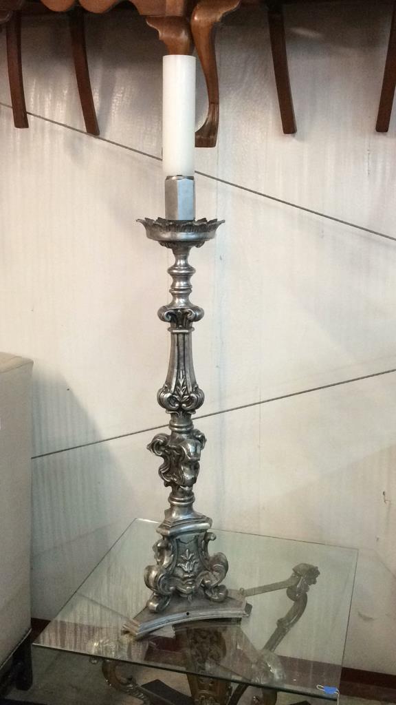 44” Tall Metal Pricket Candlestick/Lamp Base (1 of 1)