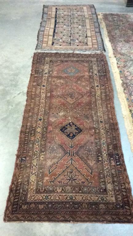 2 Vintage Hand Knotted Turkish Runners 8’ x 3’ some (1 of 3)
