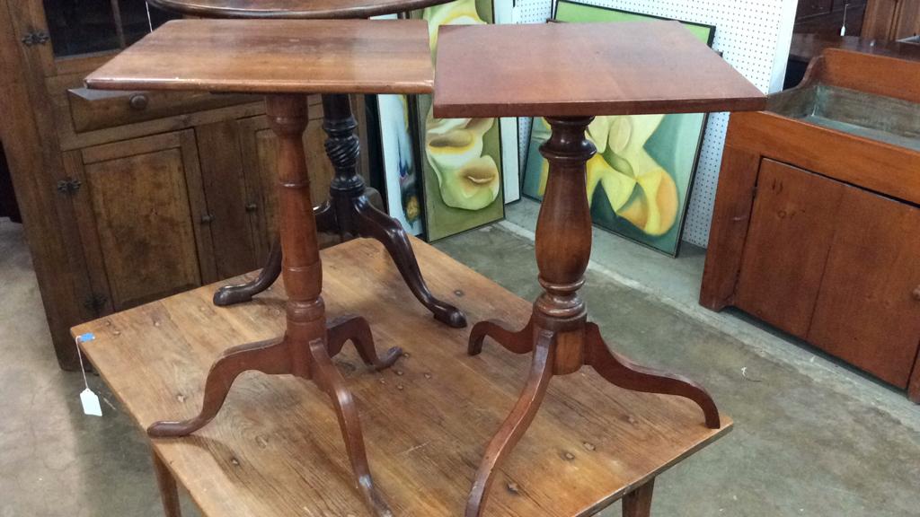 2 Period Cherry Candle Stands (1 of 1)