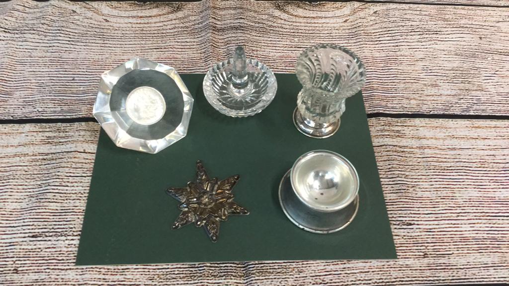 5 Vanity or Table Articles 1888 Silver Dollar in Resin (1 of 3)