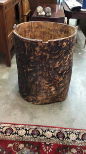 34” Log Grain Storage: 1 piece hand dug log