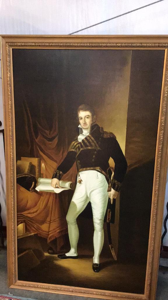 Oil on Canvas of Captain Charles Stewart: after the original by Thomas Sully, Captain Stewart took command of the USS constitution 1813. Canvas 55.5 x 31.5