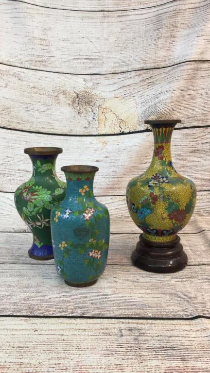 Three Cloisonné Vases (1 of 4)