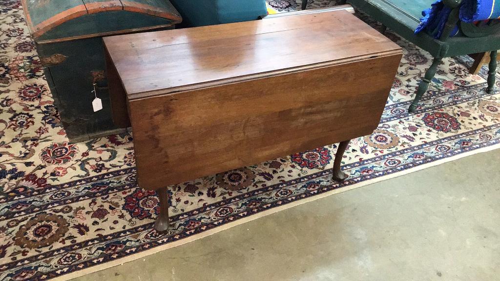 Period Walnut Queen Anne Drop Leaf Table (1 of 3)