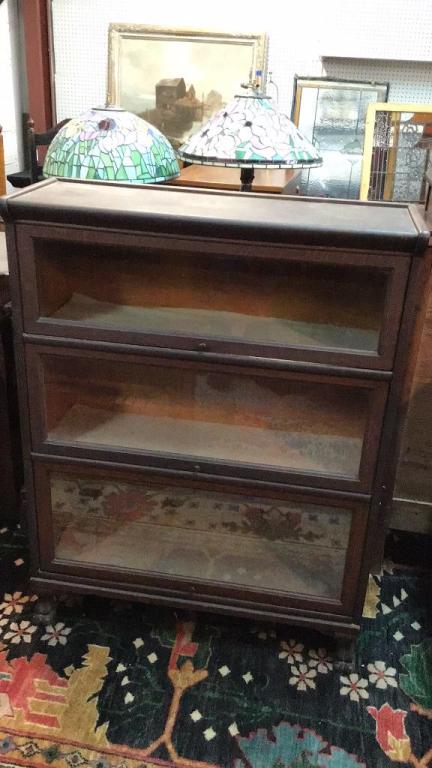 3 Stack Oak Barristers Bookcase (1 of 2)