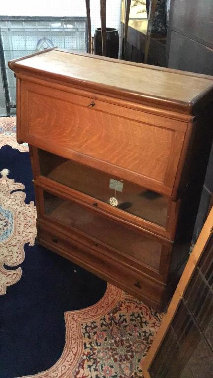 Stacking Oak Bookcase W Secretary & Drawer (1 of 2)