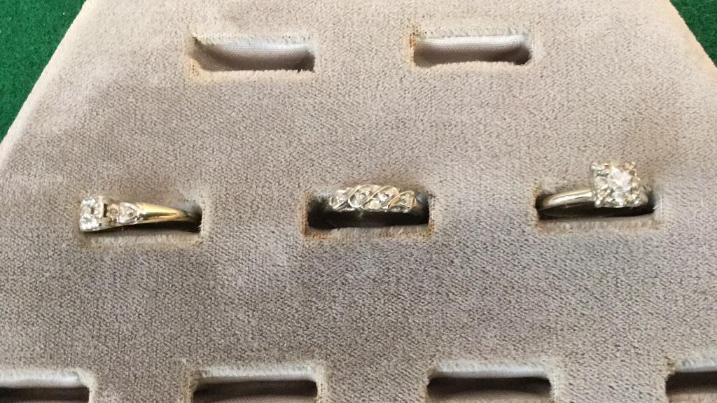 3 14 kt Gold and Diamond Rings (1 of 3)