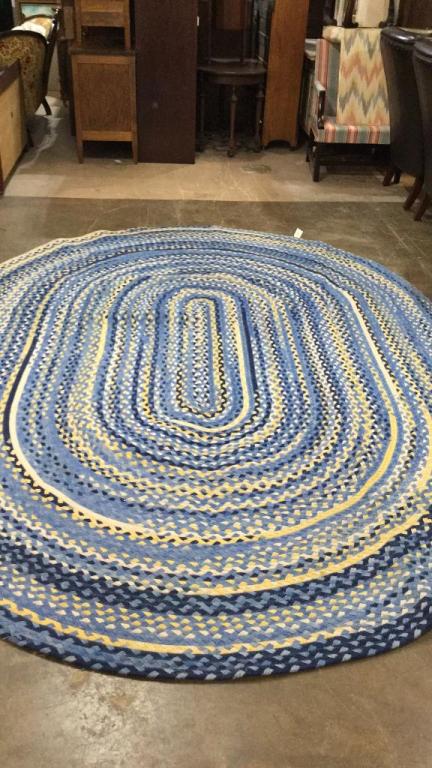 Vintage 11.5 x 8 Hand Braided Rug (1 of 2)