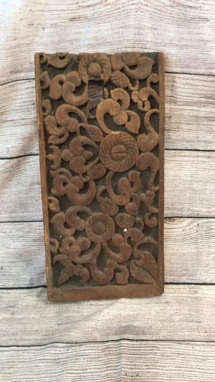 Asian Relief Carved Wall Panel (1 of 4)