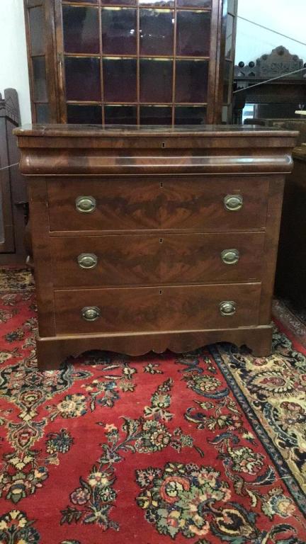 3 Drawer Classical Flame Mahogany Chest (1 of 4)