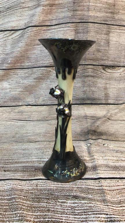 Asian Design Silver Overlay Horn Vase (1 of 7)