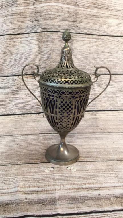 Silver Overlay Cobalt Urn (1 of 6)