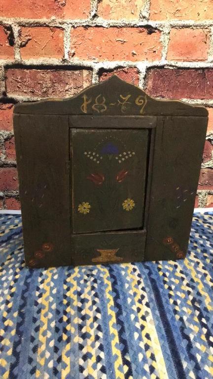 Diminutive Scandinavian Hanging Corner Cupboard (1 of 3)