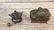 Miniature Silver Plated Oil Lamp & Art Nuevo Box