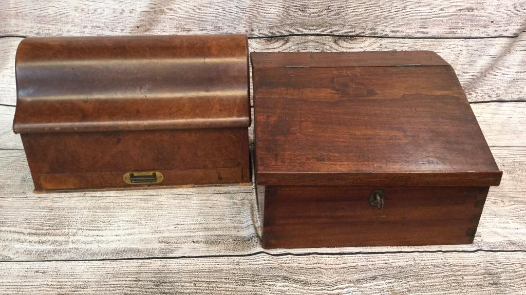 English Burl Wood Letter File, Writing Desk (1 of 6)