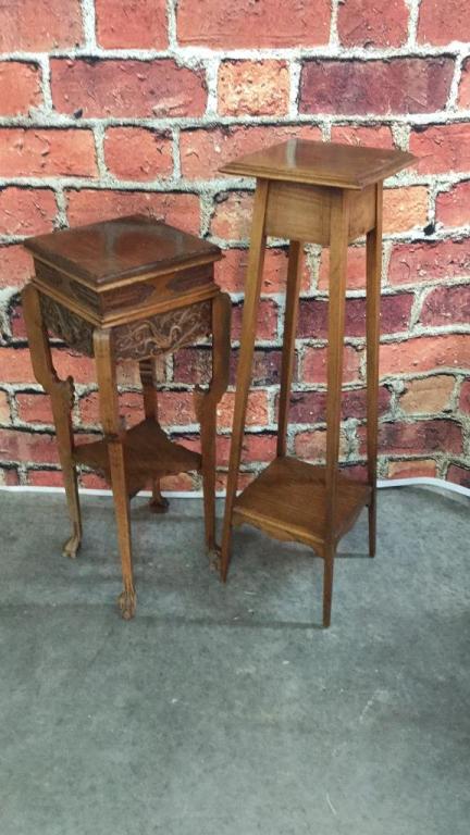 Asian Plant Stand  & Black Walnut Plant Stand (1 of 2)