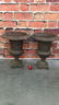 Pair Vintage 24 inch Tall Iron Garden Urns - 3