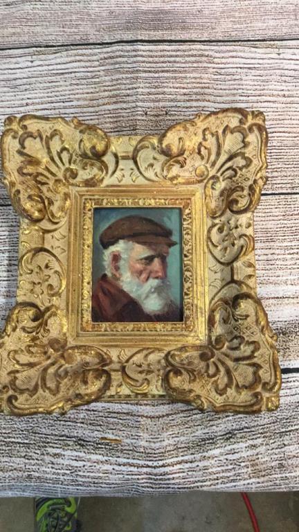 Oil on Board Portrait of Gentleman w/ Beard (1 of 4)