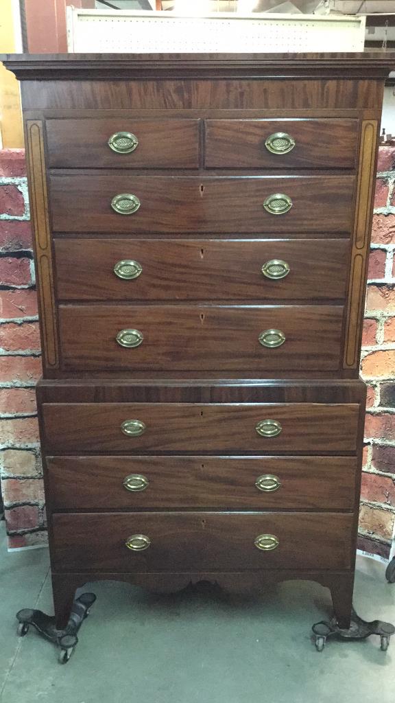 19th C English Mahogany Chest on Chest (1 of 5)