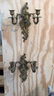 Pair French Style Brass Wall Sconce