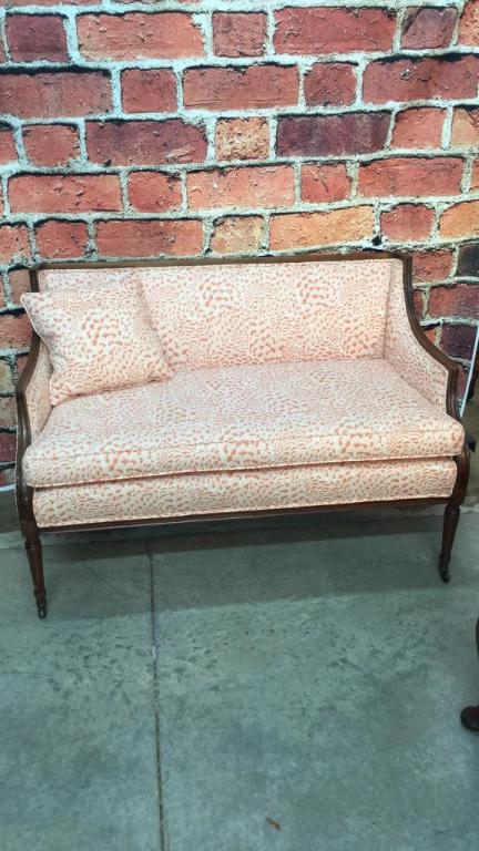 Upholstered Sheraton Settee (1 of 3)