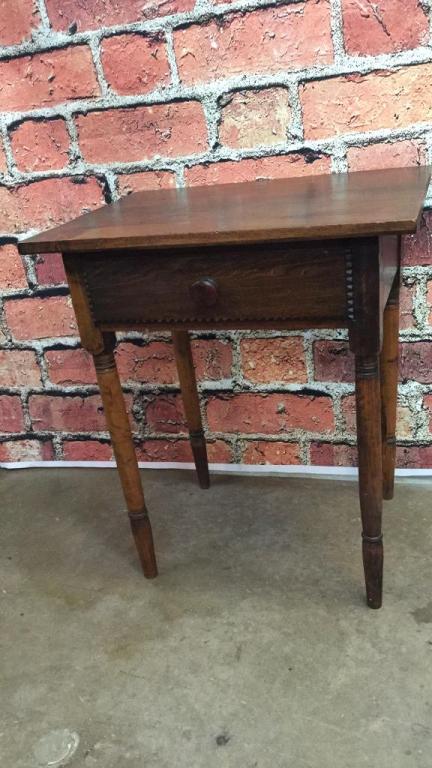 Walnut & Pine  1 Drawer Stand (1 of 2)