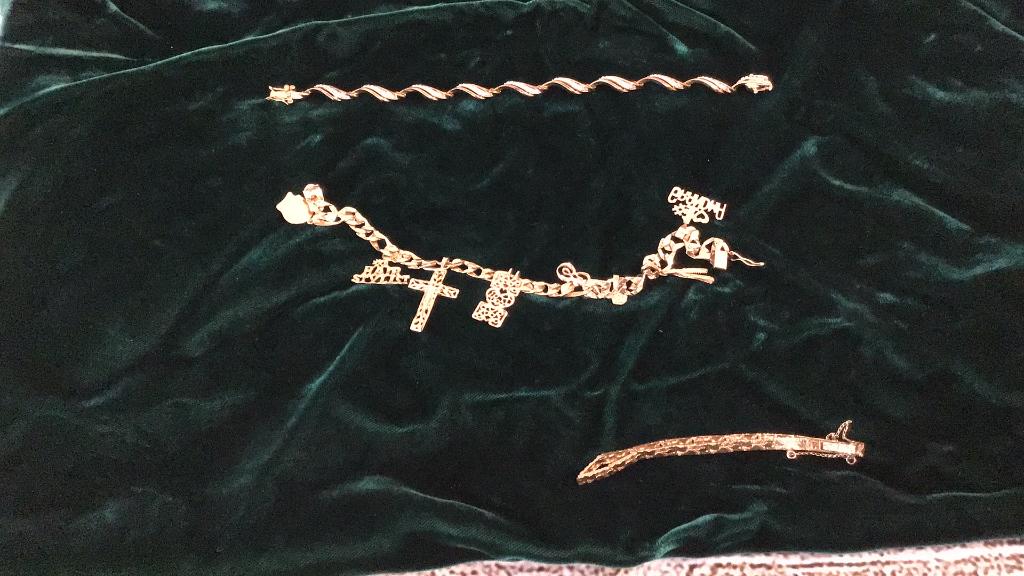 Two 14 k Bracelets, One 925 (1 of 3)