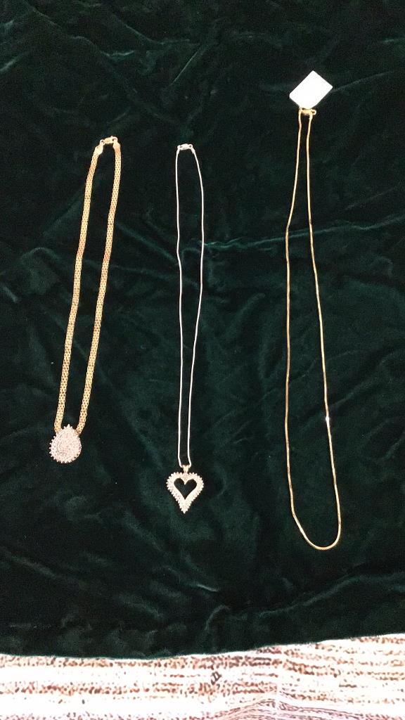 Three Gold and Sterling Necklaces (1 of 4)