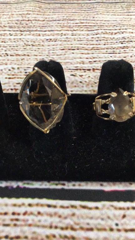2 Ladies Gem Stone Rings (1 of 2)