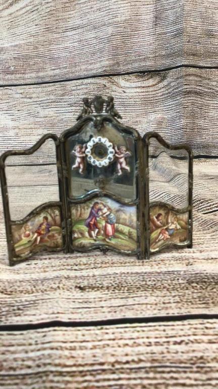 French Enameled Petite Table Clock (1 of 5)