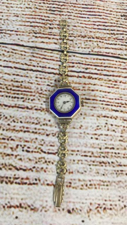 14K LeCoutre Ladies Watch & Waltham Pocket Watch: Waltham Windsor Gold filled pocket watch, See photos