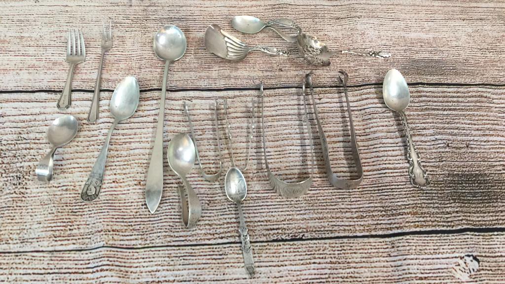 15 Assorted Sterling  Serving Items (1 of 4)